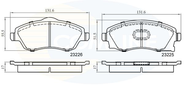 фото Комплект тормозных колодок, дисковый тормоз comline cbp31112