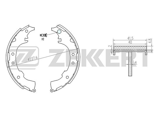 

Комплект тормозных колодок ZEKKERT BK-4123