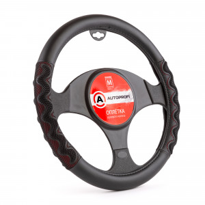 

Оплетка на руль Autoprofi AP-1948 BK/RD (M)