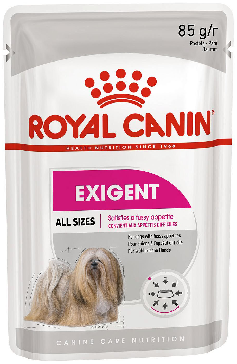 фото Влажный корм для собак royal canin exigent care, мясо, 85г