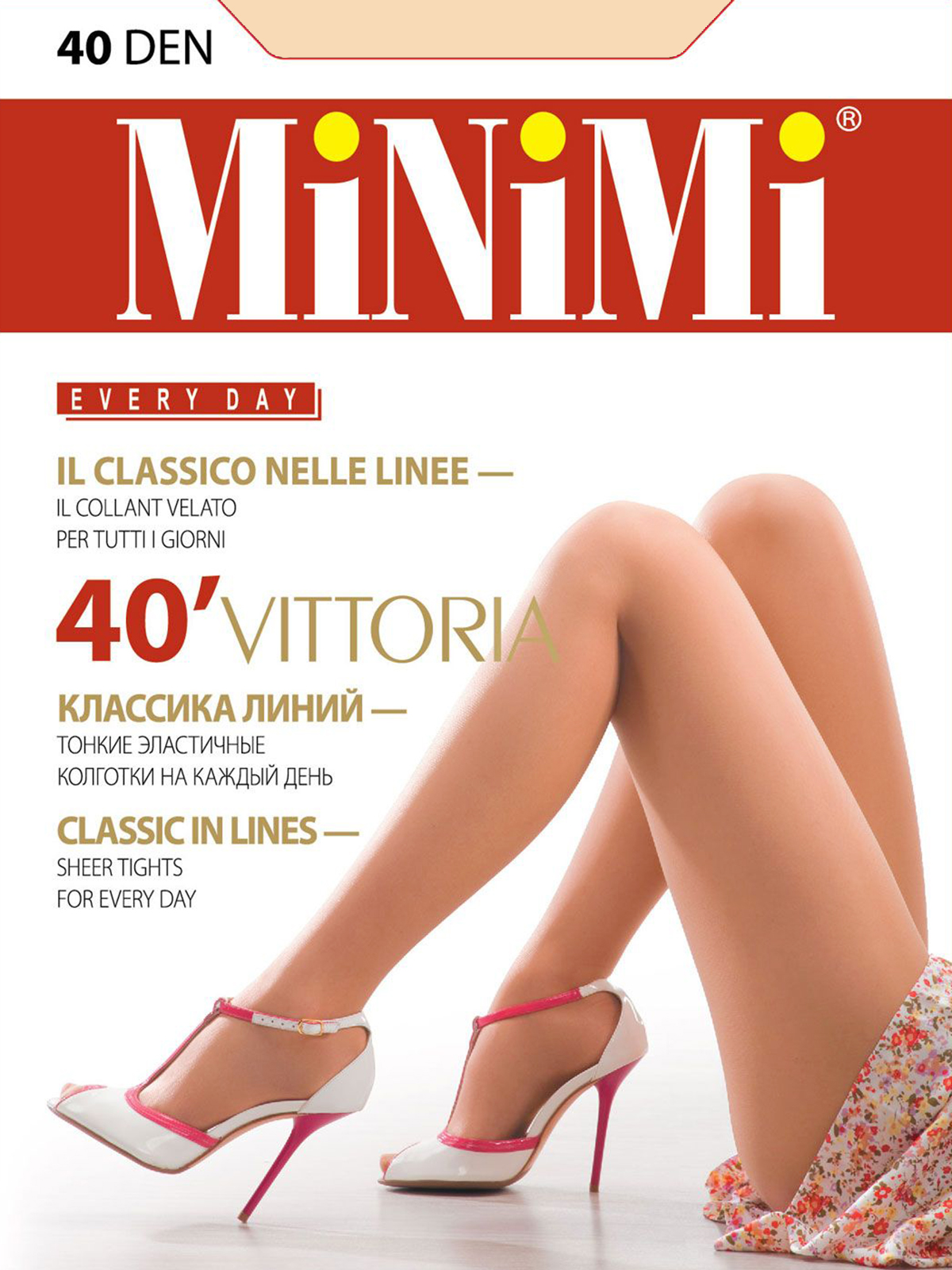 

Колготки женские MiNiMi VITTORIA 40 телесные /XL, Телесный, VITTORIA 40