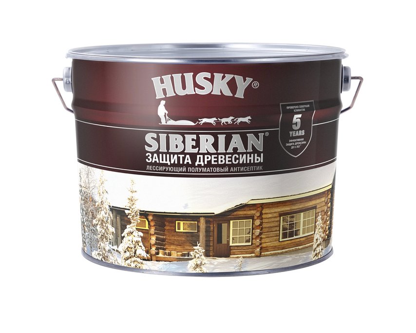 фото Пропитка для дерева husky siberian полуматовая дуб 9л