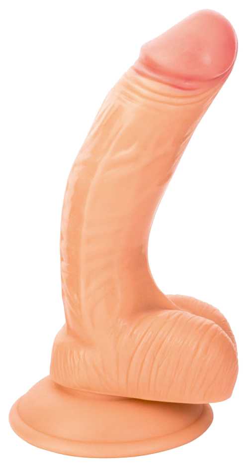 Телесный фаллоимитатор с присоской 14,5 см