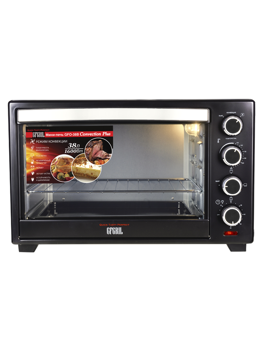 фото Мини-печь gfgril gfo-38b convection plus black