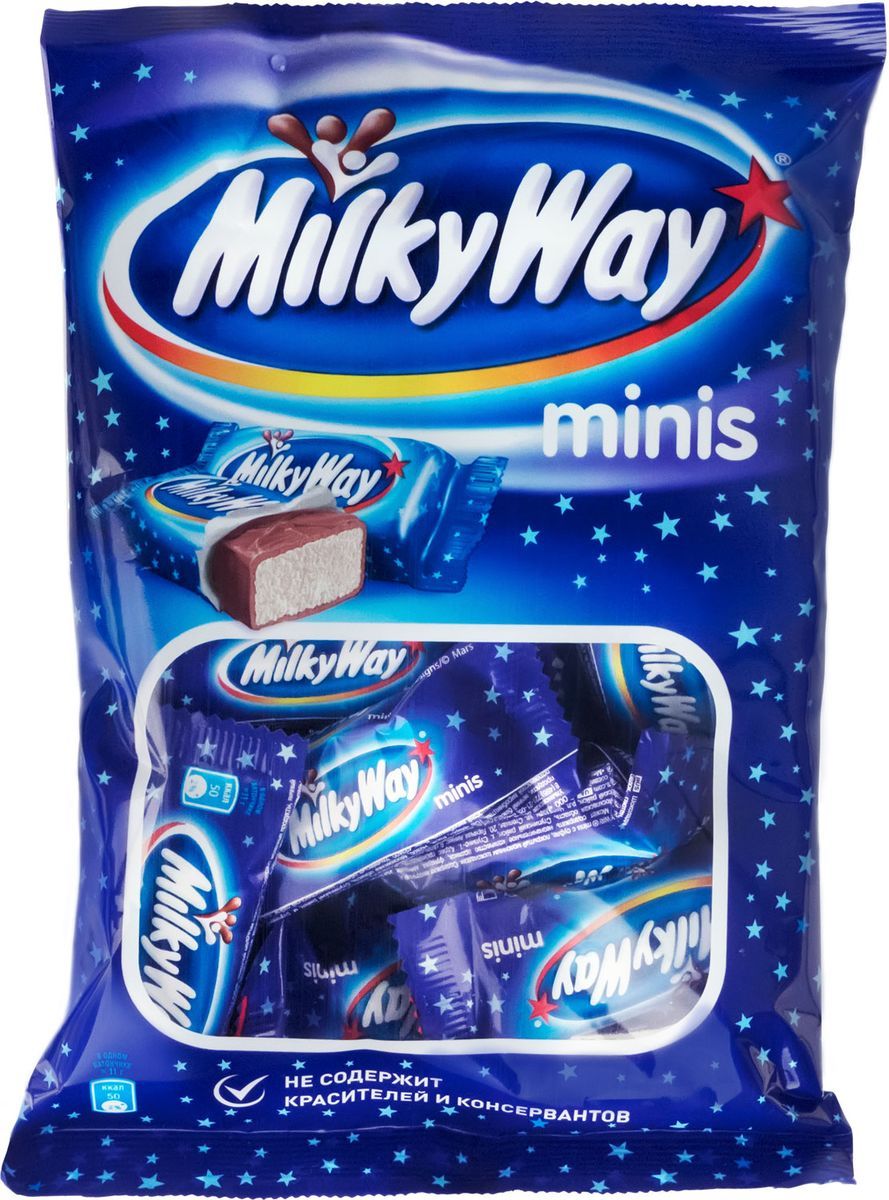 Шоколадные батончики Milky Way minis 170.5 г