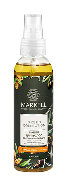 фото Масло для волос markell green collection восстанавливающее 100 мл