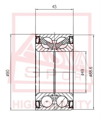 фото Подшипник asva dac49900045