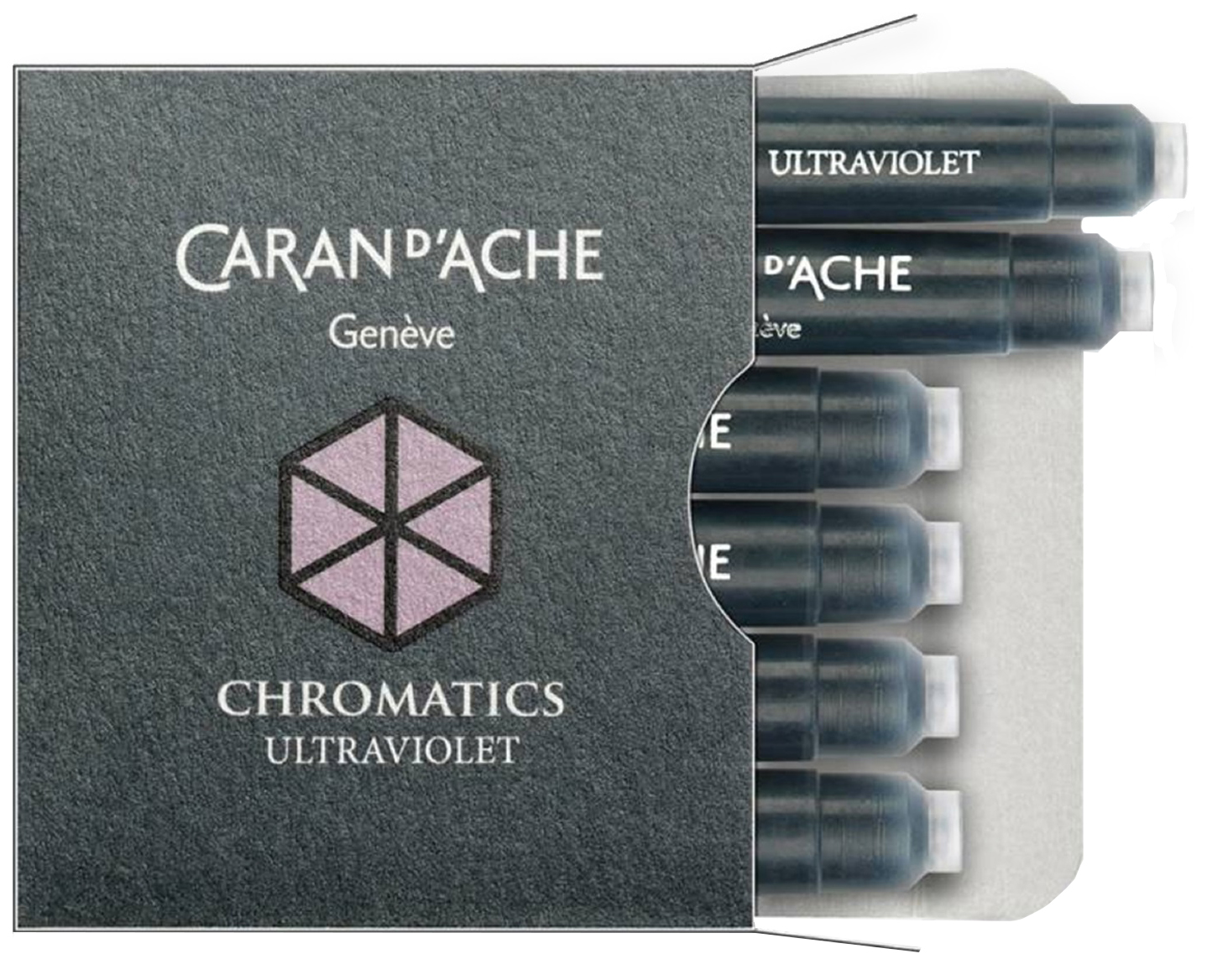 

Набор чернил Caran d’Ache 8021099 пластиковый картридж фиолетовые 6шт
