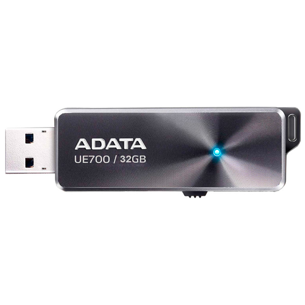 фото Флешка adata elite ue700 32гб silver (aue700-32g-cbk)