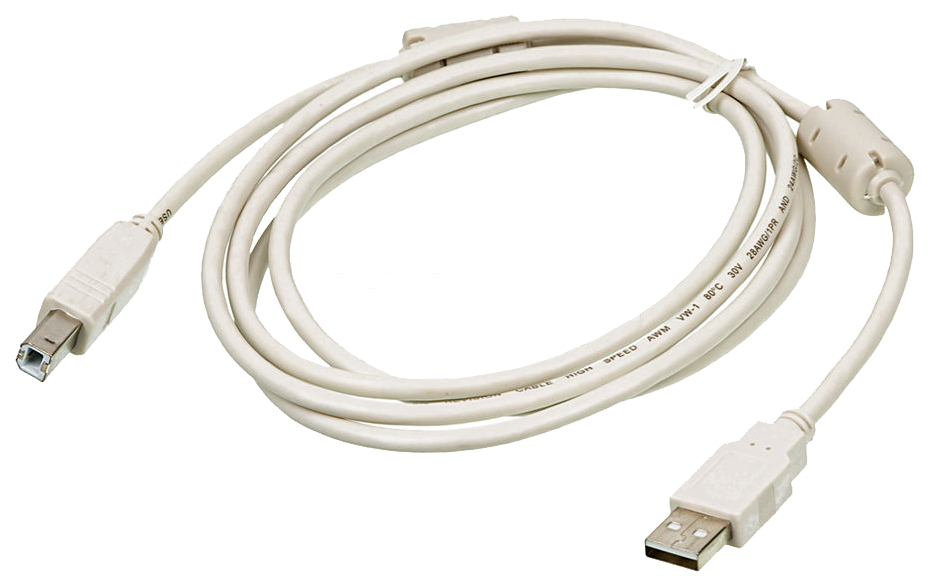 фото Кабель buro usb a-usb b, m-m 5м white