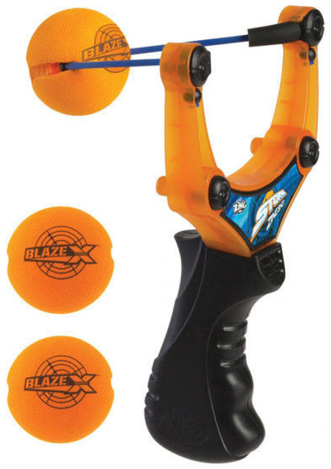 Рогатка игрушечная Zing Air Storm Zingshot с 3-мя мягкими шариками AS972 настольная игра челлендж zing пеки наперегонки zg9131995