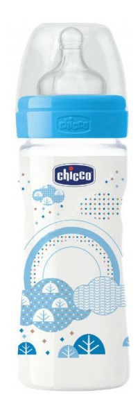 фото Детская бутылочка chicco well-being boy 2 мес 250 мл