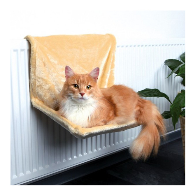 фото Гамак для кошек trixie 26x48x30см золотистый