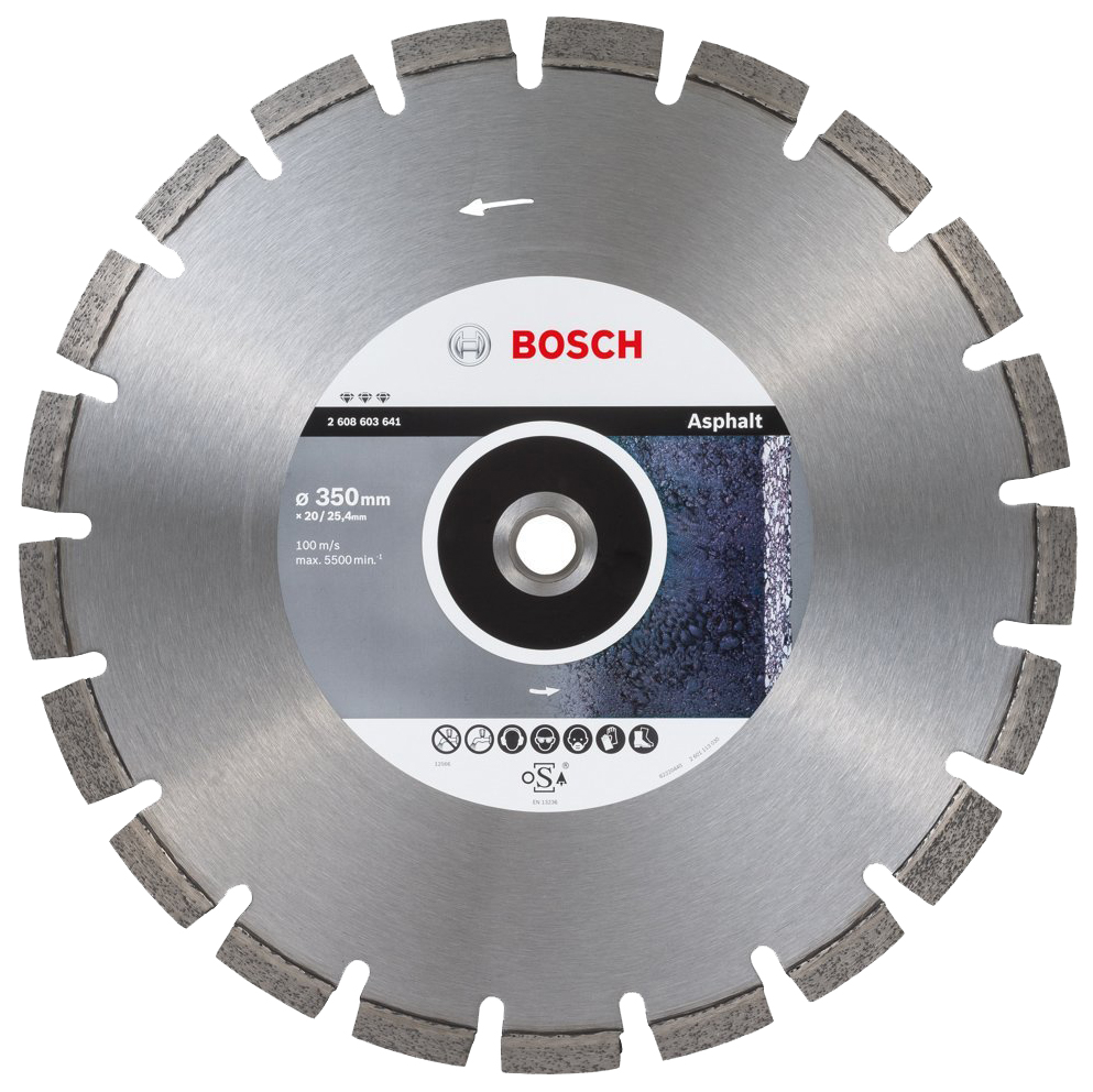 фото Диск отрезной алмазный bosch bf asphalt350-20/25,4 2608603641