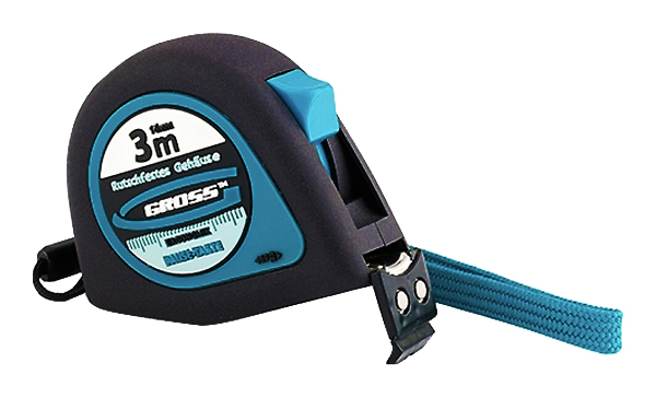 Рулетка GROSS Ergonomisch 3мx16мм 31101 рулетка gross doppelhaken 8мx25мм 31125