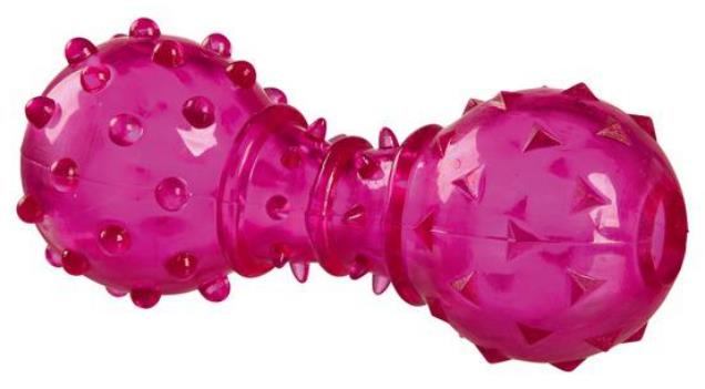 фото Игрушка для лакомств для собак trixie гантеля для лакомств из резины, в ассортименте, 12см