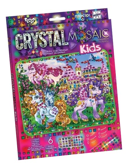 Мозаика из пайеток Danko Toys Crystal Mosaic Прекрасные пони CRMk-01-04