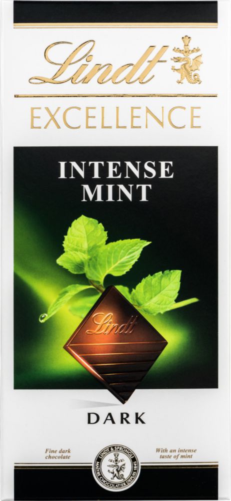 фото Шоколад темный lindt excellence мята 100 г