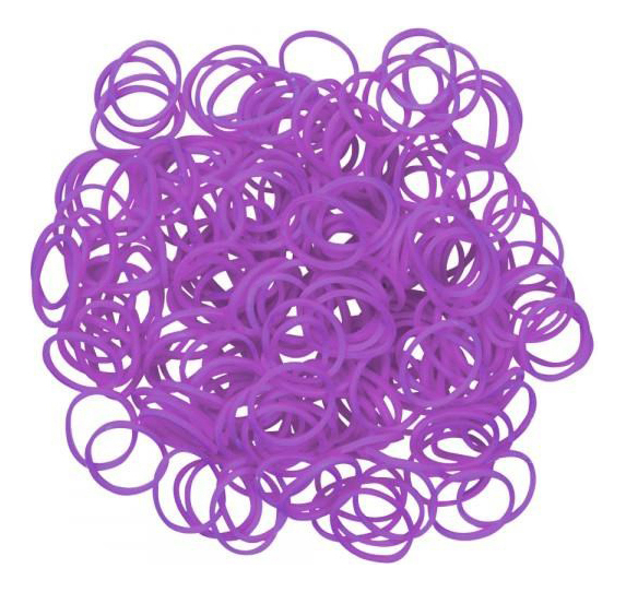 фото Плетение из резинок rainbow loom набор резиночек и с-клипс фиолетовые