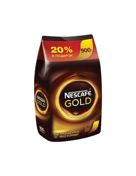 Кофе Nescafe gold сублимированный 20% в подарок 900 г