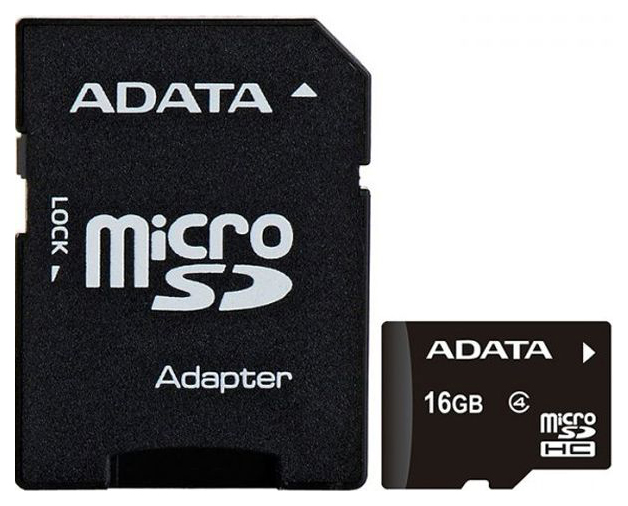 фото Карта памяти adata + адаптер sd micro sdhc 16gb