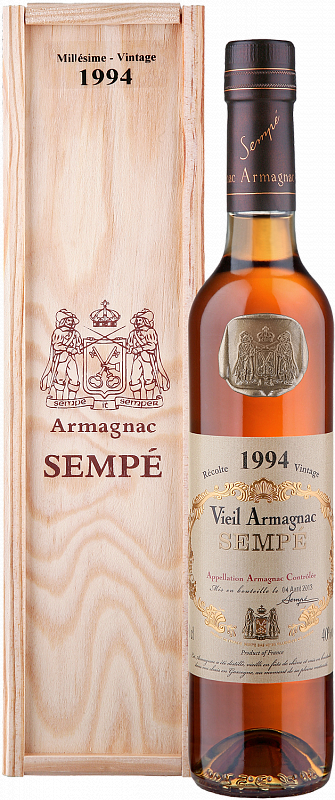 

Арманьяк Sempe Vieil, Armagnac AOC , 40 %, 500 мл, 1994г, gift box