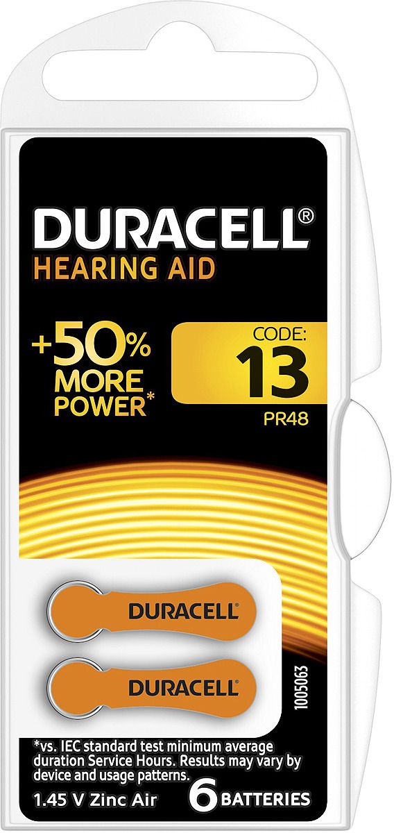 Батарейка Duracell 13 6 шт батарейки duracell aaa 1 5в 18 шт