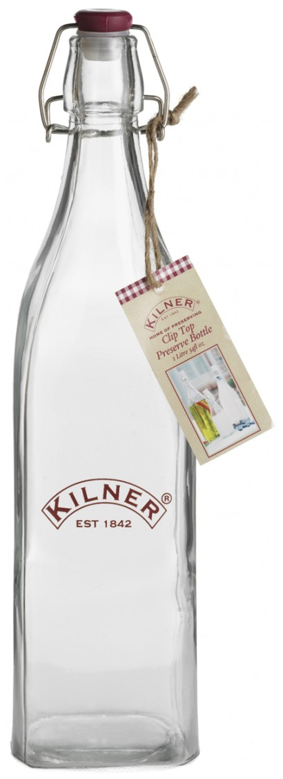 фото Бутылка для напитков kilner, clip top, 1 л