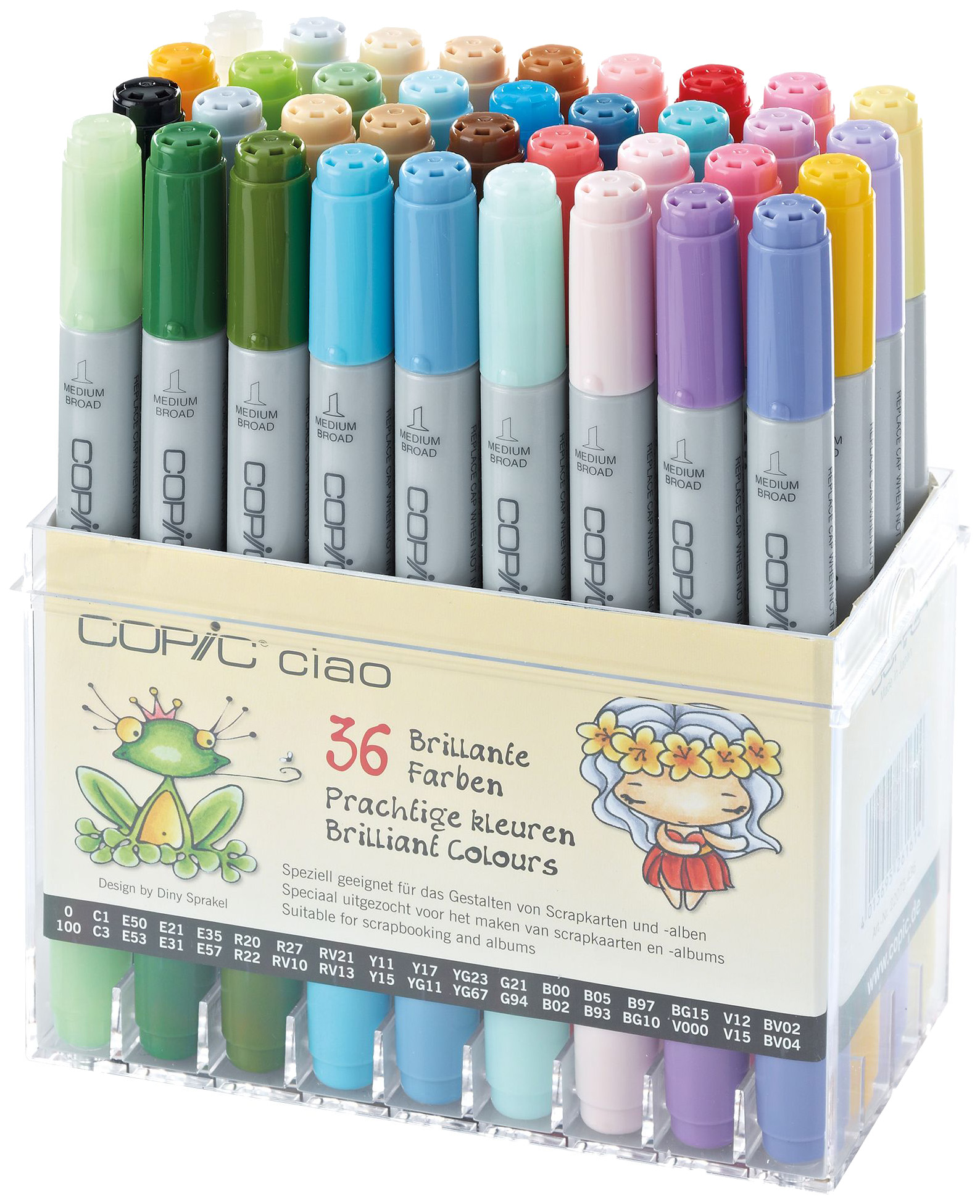 Набор двухсторонних маркеров Copic Ciao Brilliant Colors