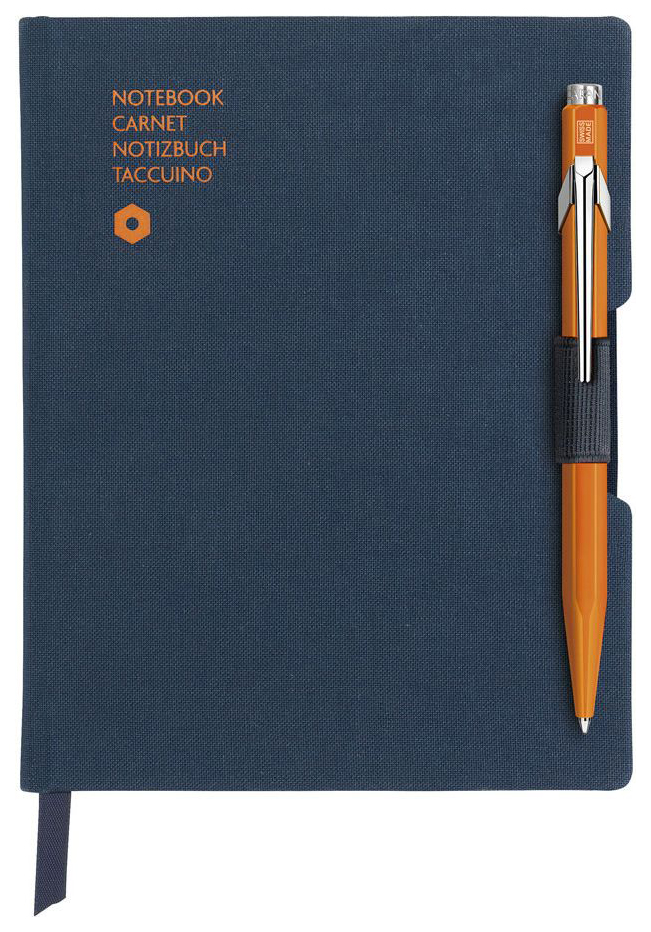 

Записная книжка Caran d'Ache «Office» С оранжевой ручкой Синяя, A6, 192 страницы