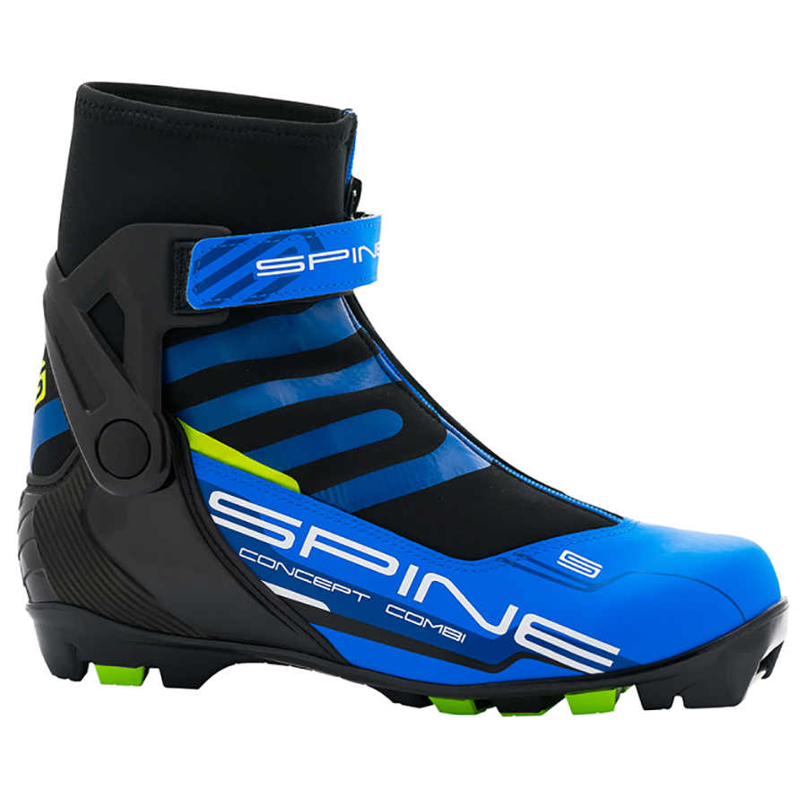 фото Ботинки для беговых лыж spine combi 268 nnn 2019, black/blue/lime, 46