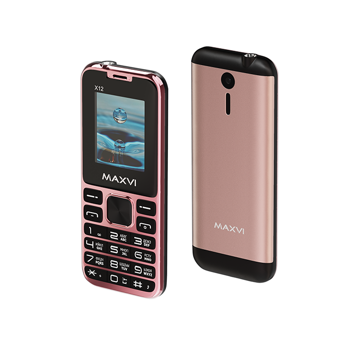 фото Мобильный телефон maxvi x12 (2 sim) rose/gold