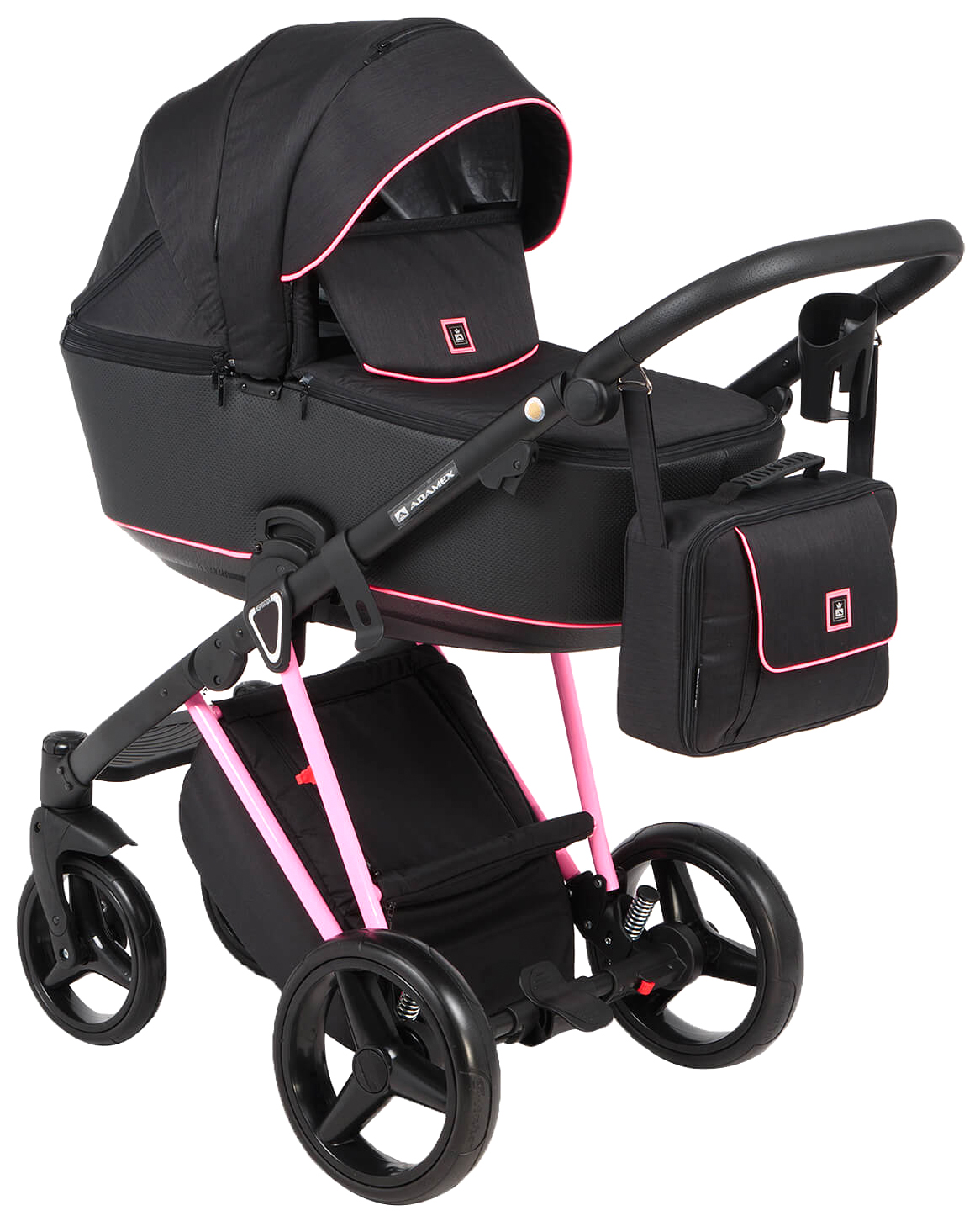 

Коляска 3 в 1 Adamex Cristiano CRISTIANO-FLUO-3-В-1-PINK Pink, Cristiano Fluo