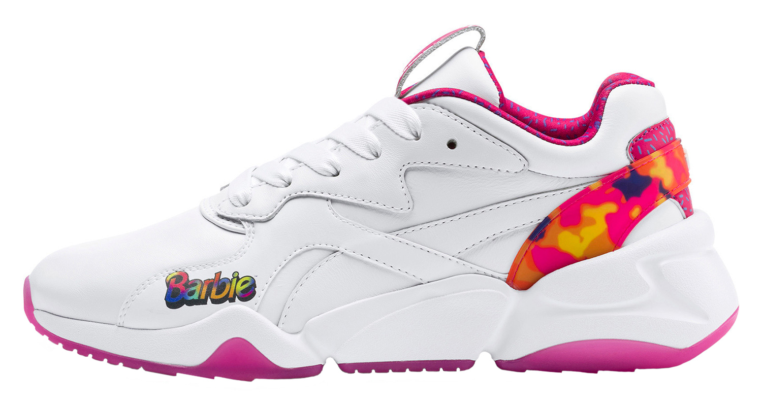 фото Кроссовки женские puma nova x barbie flash белые 4.5 uk