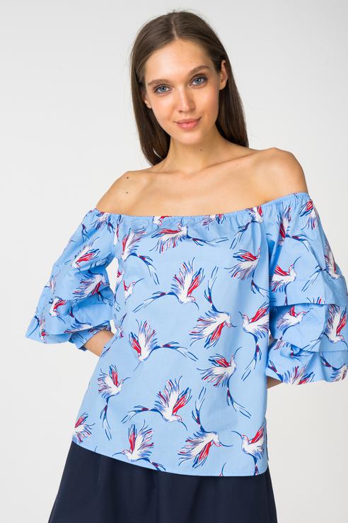 

Блуза женская ZARINA 8225073303044 синяя 44 RU, 8225073303044