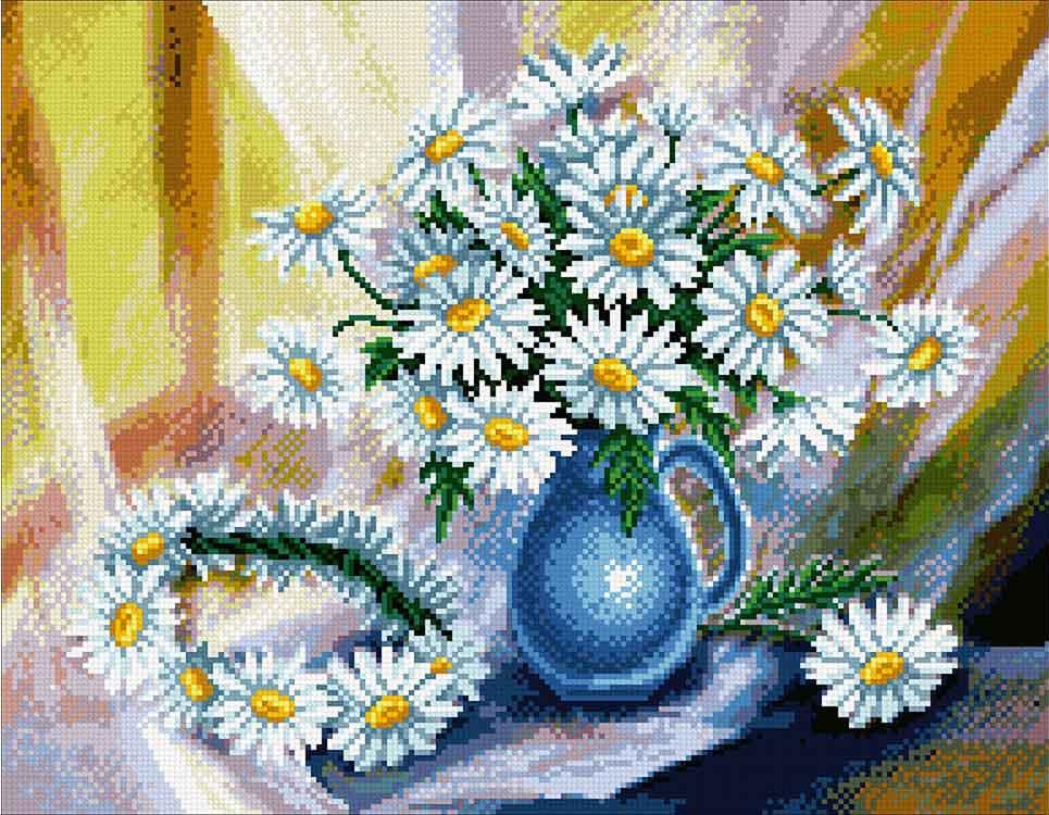 

Алмазная вышивка Паутинка Ромашковый венок, 45x35 см, Ромашковый венок