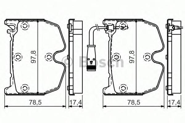 Комплект тормозных колодок BOSCH 0986494364