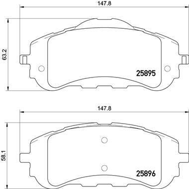 

Комплект тормозных колодок Brembo P61120