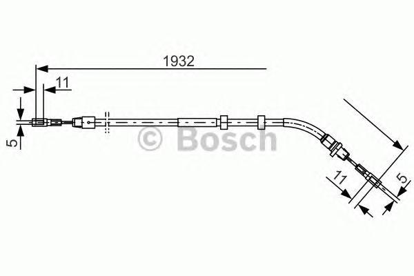 фото Трос cтояночного тормоза bosch 1987477904