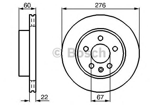 

Тормозной диск BOSCH 0986478861