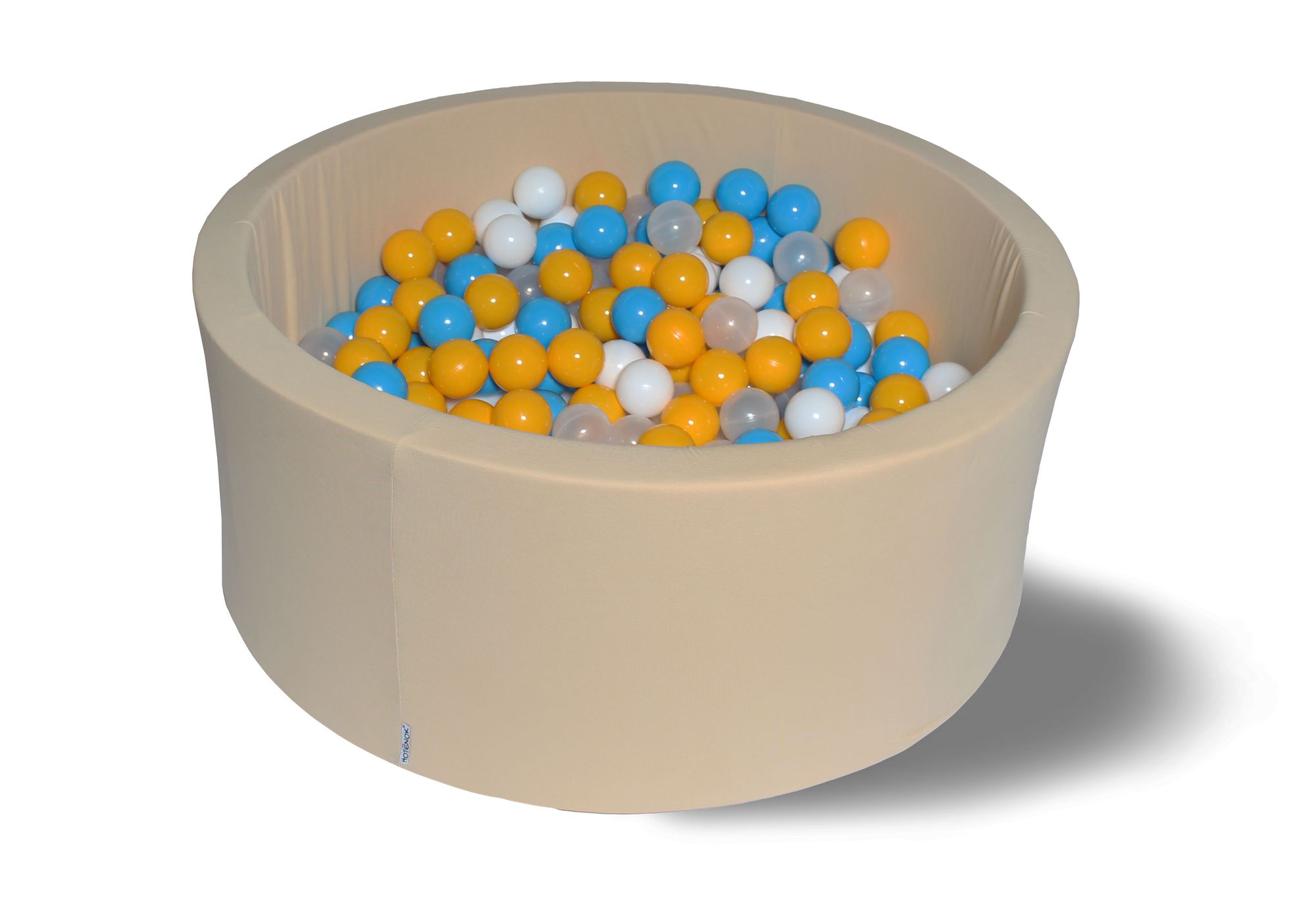 фото Сухой игровой бассейн жемчужная дискотека 40см с 200 шарами: голубой, желтый, белый, прозр hotenok