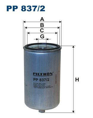 фото Фильтр топливный filtron pp837/2