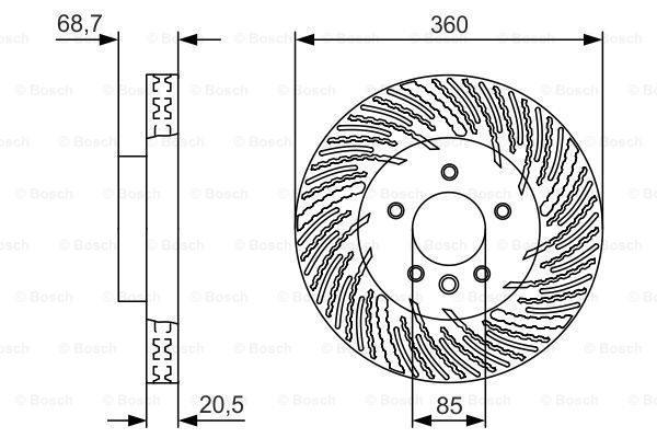 фото Тормозной диск bosch 0986479v02