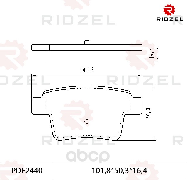 

Комплект тормозных колодок RIDZEL PDF2440