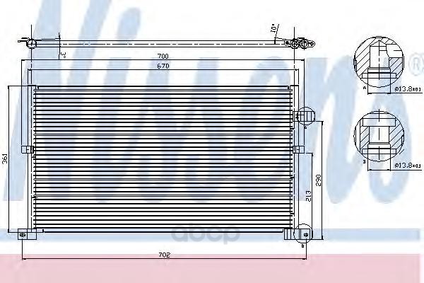 фото Радиатор кондиционера nissens для ford mondeo 1.6-3.0, 2.0 2000- 94586
