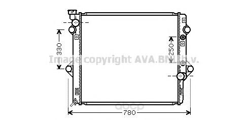 

Радиатор охлаждения двигателя Ava TOA2478