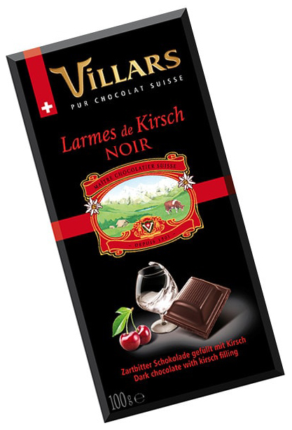 

Шоколад темный Villars с вишневым бренди 100 г