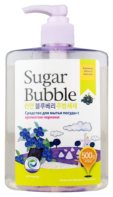 Средство для мытья посуды Sugar Bubble с ароматом черники 500 г