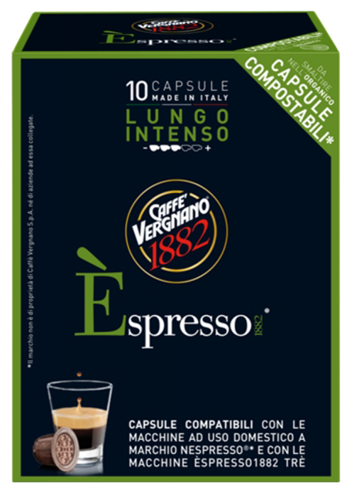 Капсулы Vergnano e`spresso lungo intenso для кофемашин Nespresso 10 капсул