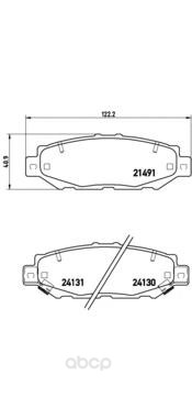 

Тормозные колодки дисковые brembo P83038